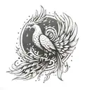 A phoenix rising from the ashes, representing resilience and overcoming challenges like betrayal and heartbreak tattoo design idea