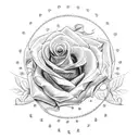 barber sign with doves roses and a ribbon tattoo design idea