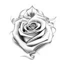 barber sign with doves roses and a ribbon tattoo design idea