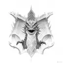 Parthutnaax Skyrim dragon circling Alduin Skyrim dragon  tattoo design idea
