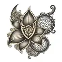 hide the name "harini" in the tatoo with words tattoo design idea