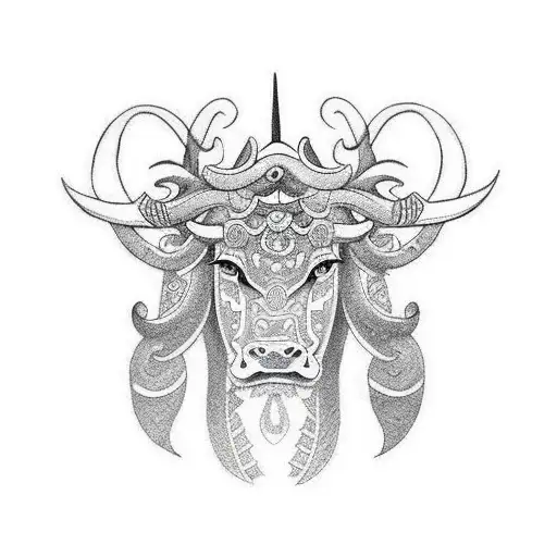taurus horoscope tattoo design idea