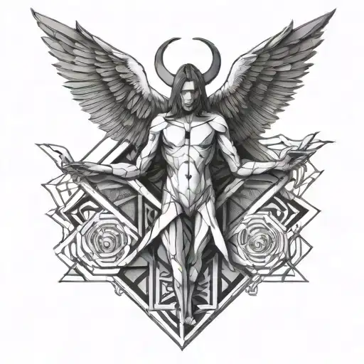 lucifer fallen angel tattoo design idea