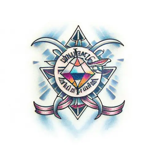 Diamond tattoo design idea