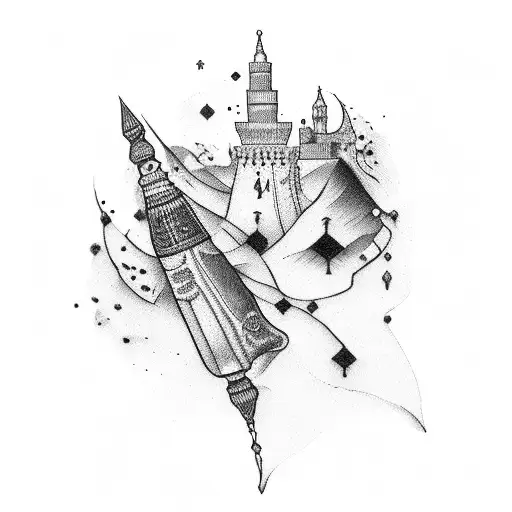 mixing Marocco Lebanon and France  tattoo design idea