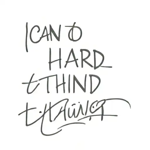 I can do hard things text tattoo design idea