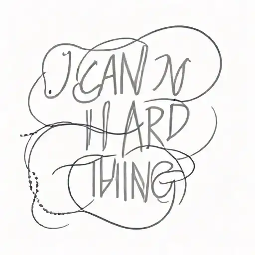 I can do hard things feminine  tattoo design idea