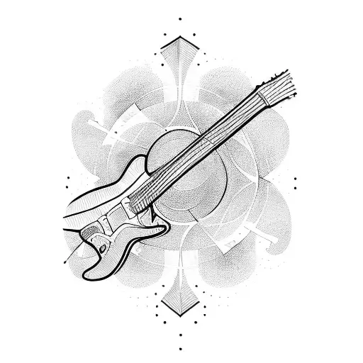guitar tattoo design idea