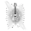 guitar tattoo design idea