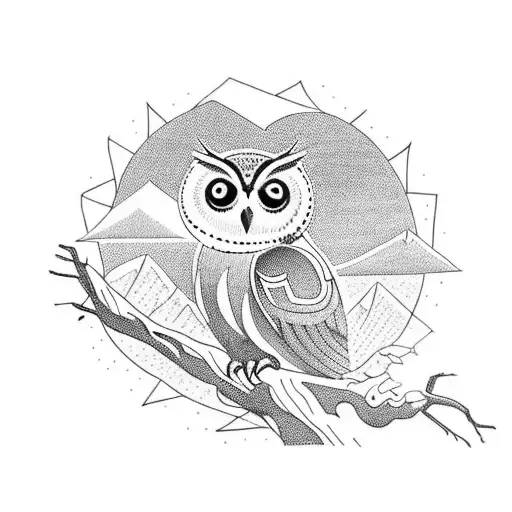 iamjuco:mixed-style-owl-mixed-style-abstract-geometric-owl -dotwork-artistic-custom-illustrative-tattoo-sketch-style-color