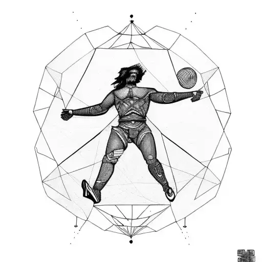 icarus falling black and white tattoo design idea