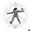 icarus falling black and white tattoo design idea