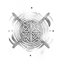 viking runes tattoo design idea