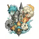 Howls moving castle tattoo design idea