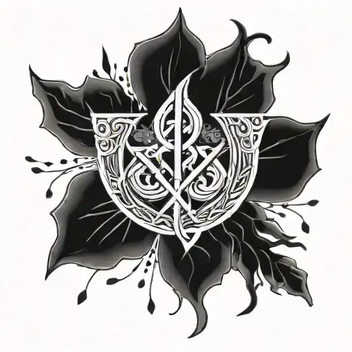 Incorporate viking runes and tribal patterns into a tattoo symbolizing protection and guidance in your job tattoo design idea