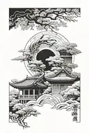 Japanese dojo tattoo design idea