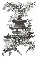 Japanese dojo tattoo design idea