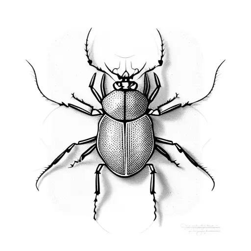 cockroach on spider net tattoo design idea