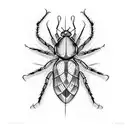 cockroach on spider net tattoo design idea