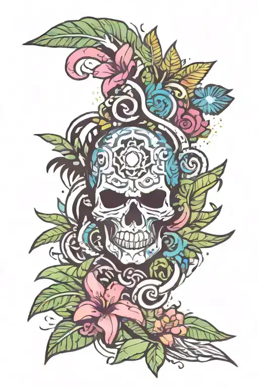 Create a jungle-inspired tattoo featuring elements from Far Cry 3 tattoo design idea