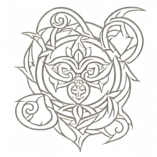 Tribal design incorporating elements from Far Cry 3 tattoo design idea