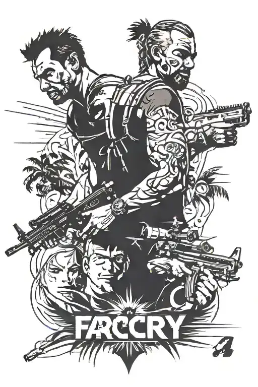 Tattoo secretly showing far cry 3, far cry 3 lore, and far cry 3 references tattoo design idea