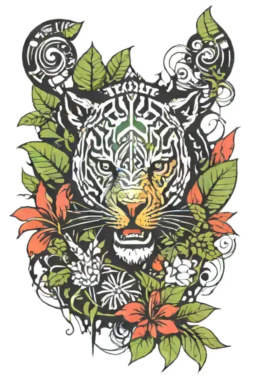 Create a jungle-inspired tattoo featuring elements from Far Cry 3 tattoo design idea