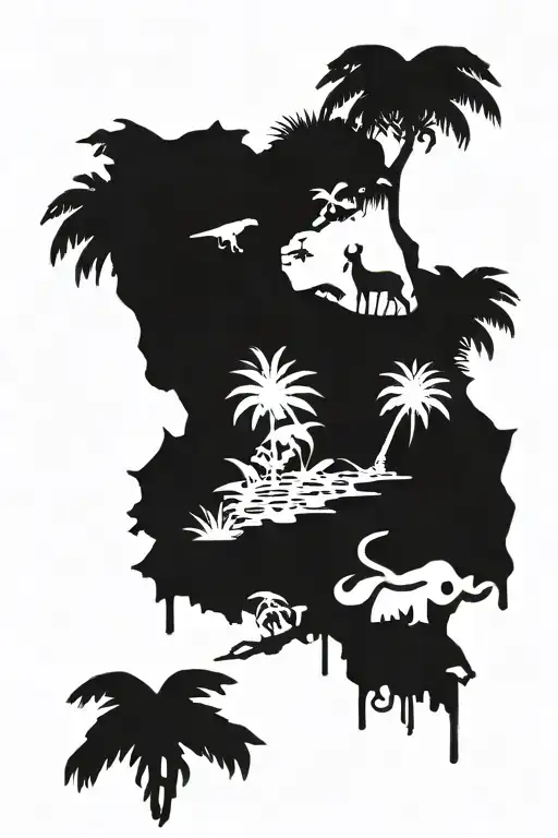 Create a jungle-inspired tattoo featuring elements from Far Cry 3 tattoo design idea