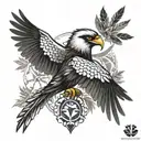 Combine elements of Far Cry 3 with the symbolism of a balance bird Цапля in a unique tattoo design tattoo design idea