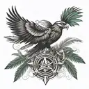 Combine elements of Far Cry 3 with the symbolism of a balance bird Цапля in a unique tattoo design tattoo design idea