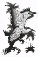 Combine elements of Far Cry 3 with a heron in a dotwork style tattoo tattoo design idea