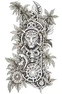 Create a jungle-inspired tattoo featuring elements from Far Cry 3 tattoo design idea