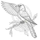Tattoo design combining elements from Far Cry 3 and the concept of balance represented by the bird Цапля tattoo design idea