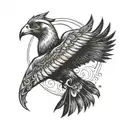 Combine elements of Far Cry 3 with the symbolism of a balance bird (Цапля - птица баланса) in a unique tattoo design tattoo design idea