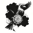 Combine elements of Far Cry 3 with the symbolism of a balance bird (Цапля - птица баланса) in a unique tattoo design tattoo design idea