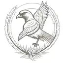 Combine elements of Far Cry 3 with the symbolism of a balance bird (Цапля - птица баланса) in a unique tattoo design tattoo design idea