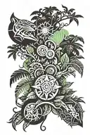 Create a jungle-inspired tattoo featuring elements from Far Cry 3 tattoo design idea