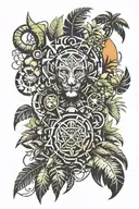 Create a jungle-inspired tattoo featuring elements from Far Cry 3 tattoo design idea