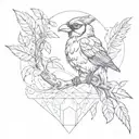 Tattoo design combining elements from Far Cry 3 and the concept of balance represented by the bird Цапля tattoo design idea