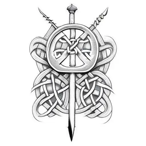 Realism A Celtic Sword Tattoo Idea  BlackInk