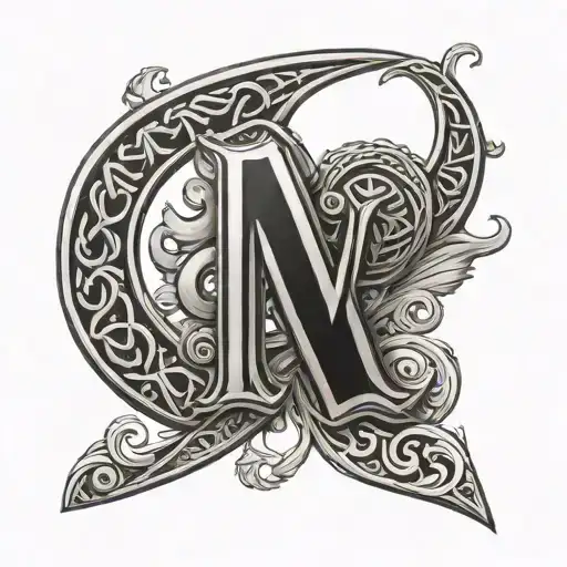 Viking alphabet representing eternal tattoo design idea