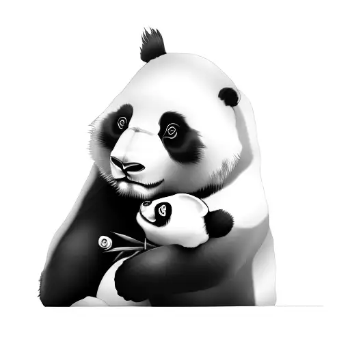 panda bear tattoo design idea