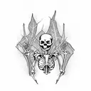 skeleton dancing tattoo design idea