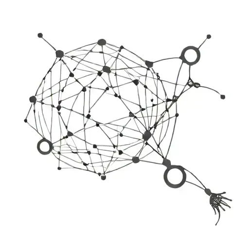 space neuron dna connection tattoo design idea