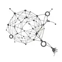 space neuron dna connection tattoo design idea