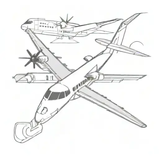Q400 aircraft tattoo design idea
