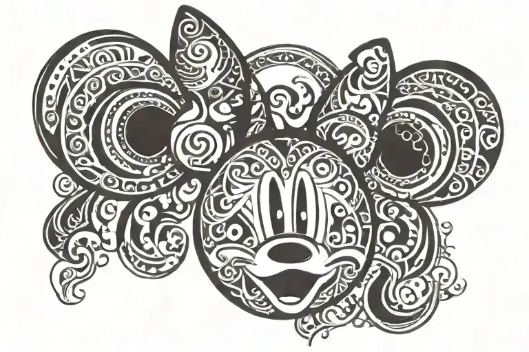 mickey mouse ears tattoo design idea