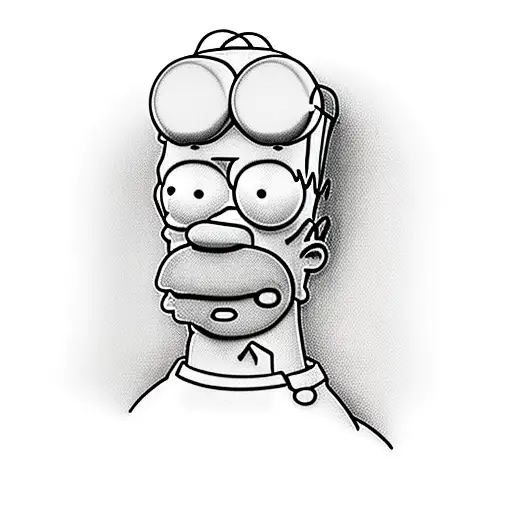 homer simpson tattoo design idea