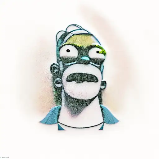 jesus homer simpson tattoo design idea