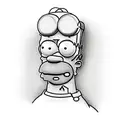 homer simpson tattoo design idea